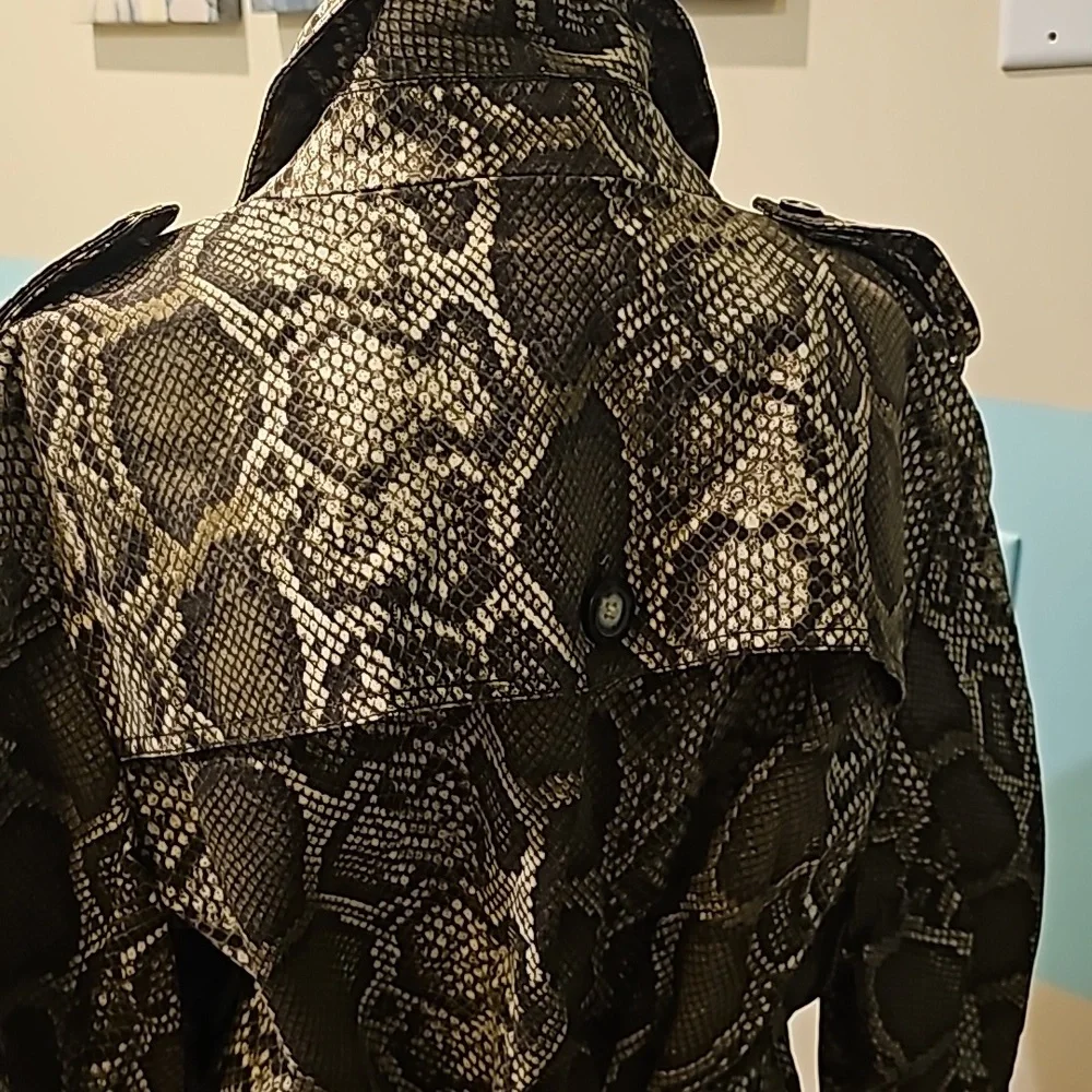 Michael Kors Snake Print Trench Coat - Picture 7 of 13